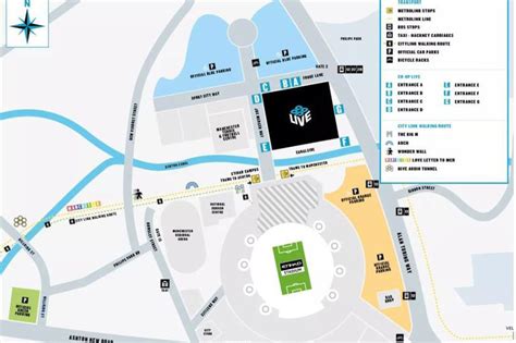 co op live arena manchester map